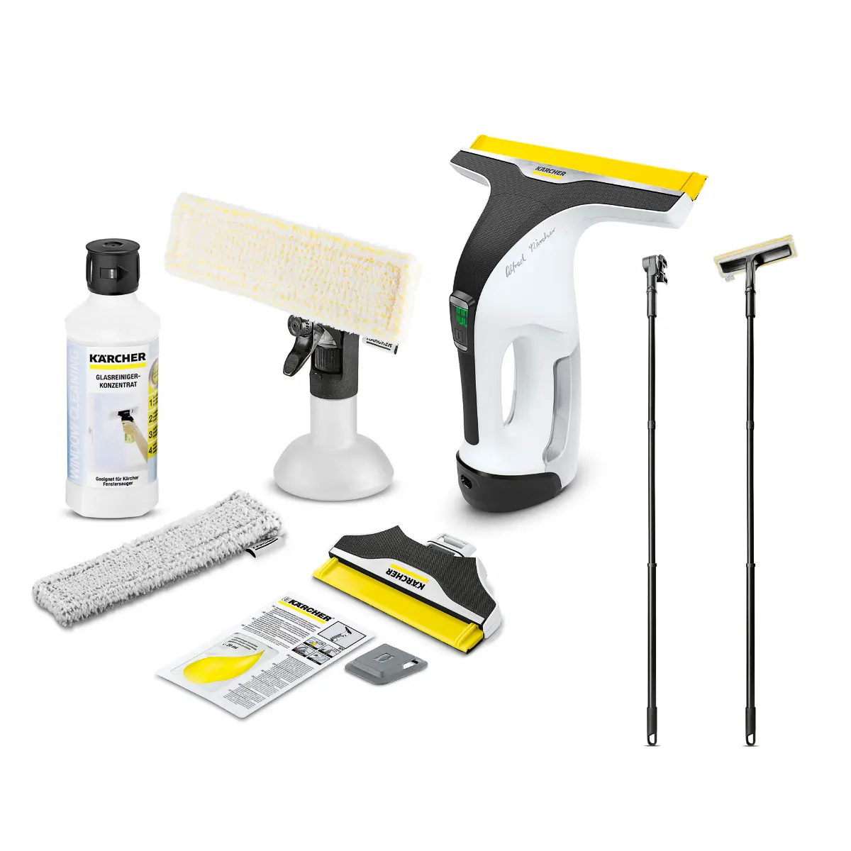 Fenstersauger WV 7 Signature Line Adv mit Reinigungsmittel & Verlängerung Fenstersauger WV 7 Signature Line Adv mit Reinigungsmittel & Verlängerung